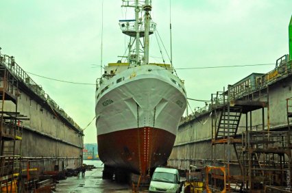 Одесская судоверфь закончила ремонт научно-исследовательского судна, предназначенного для поиска нефти и газа на шельфе