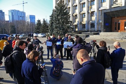 Одесские журналисты протестовали против проекта новых законов о СМИ