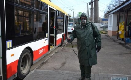 Одесский электротранспорт регулярно дезинфицируют
